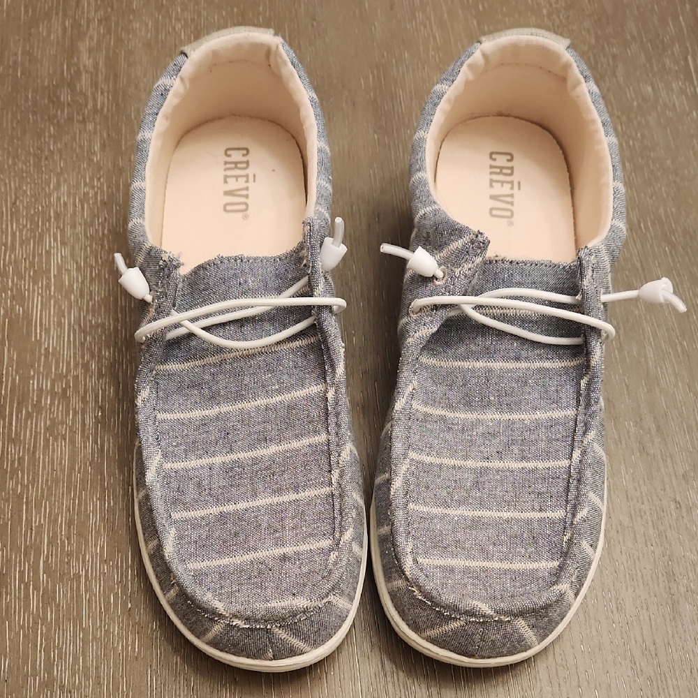 Crevo Blue Striped Casual Shoes